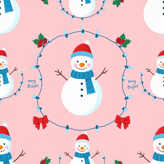 Whimsical Christmas Characters Pattern 25 Quilting Cotton Fabric