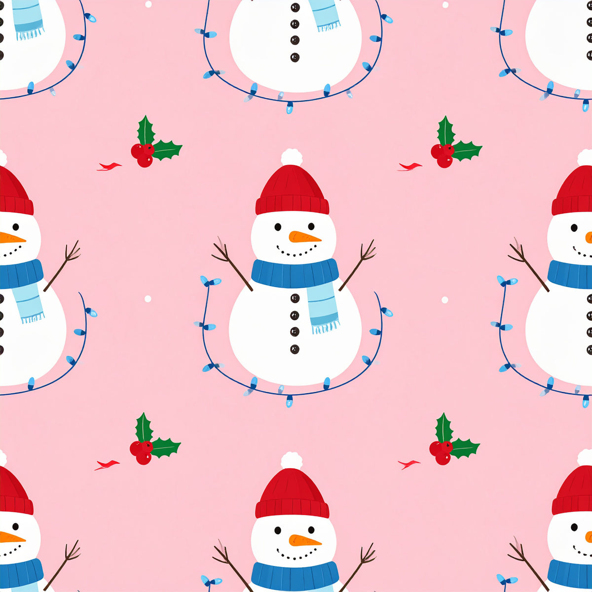 Whimsical Christmas Characters Pattern 26 Quilting Cotton Fabric