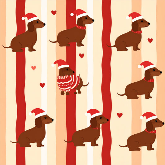 Whimsical Christmas Characters Pattern 6 Quilting Cotton Fabric