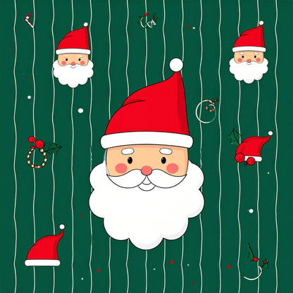 Whimsical Christmas Characters Pattern 8 Quilting Cotton Fabric