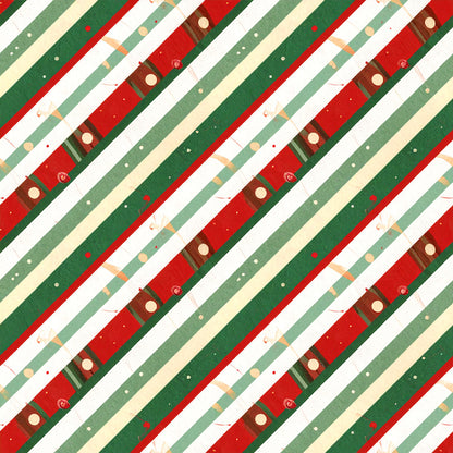 Whimsical Christmas Pattern 2 Quilting Cotton Fabric