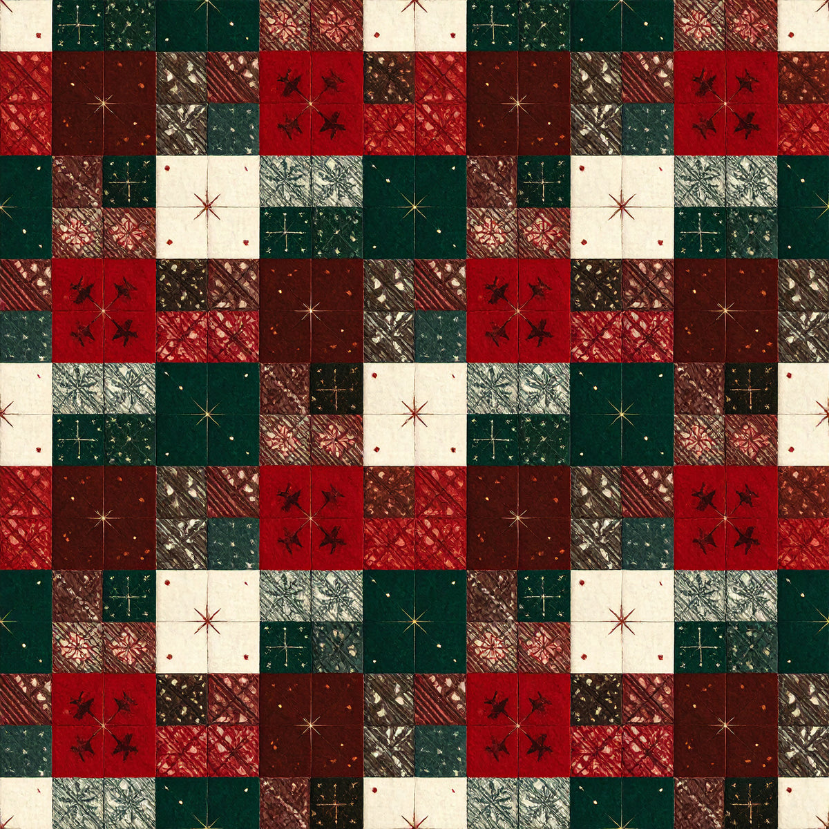 Whimsical Christmas Pattern 21 Quilting Cotton Fabric