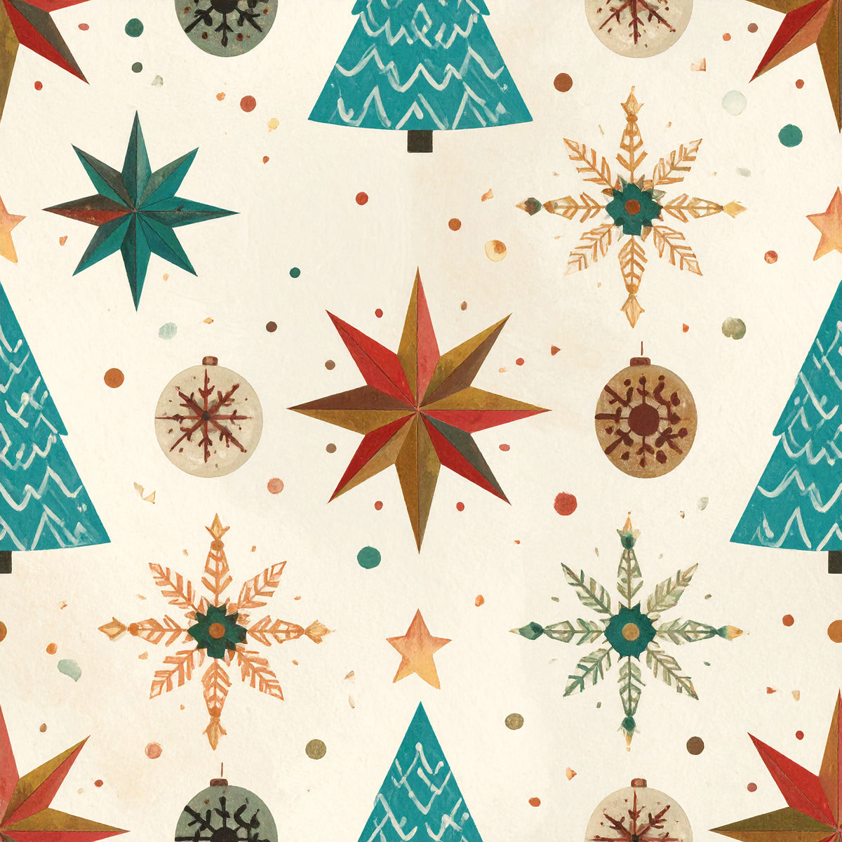 Whimsical Christmas Pattern 35 Quilting Cotton Fabric