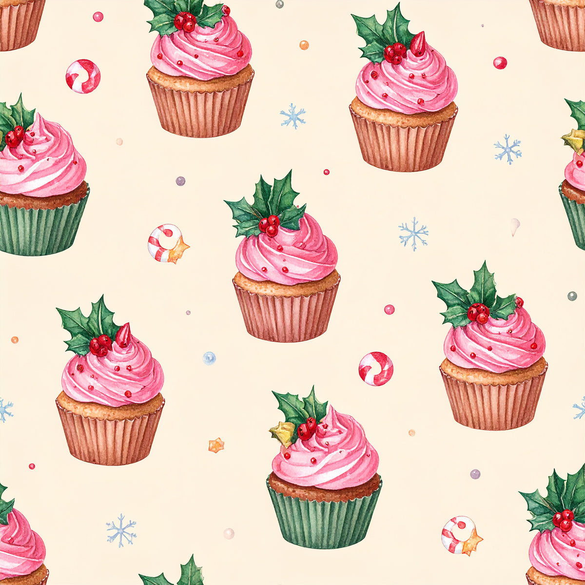 Whimsical Christmas Pattern 5 Quilting Cotton Fabric