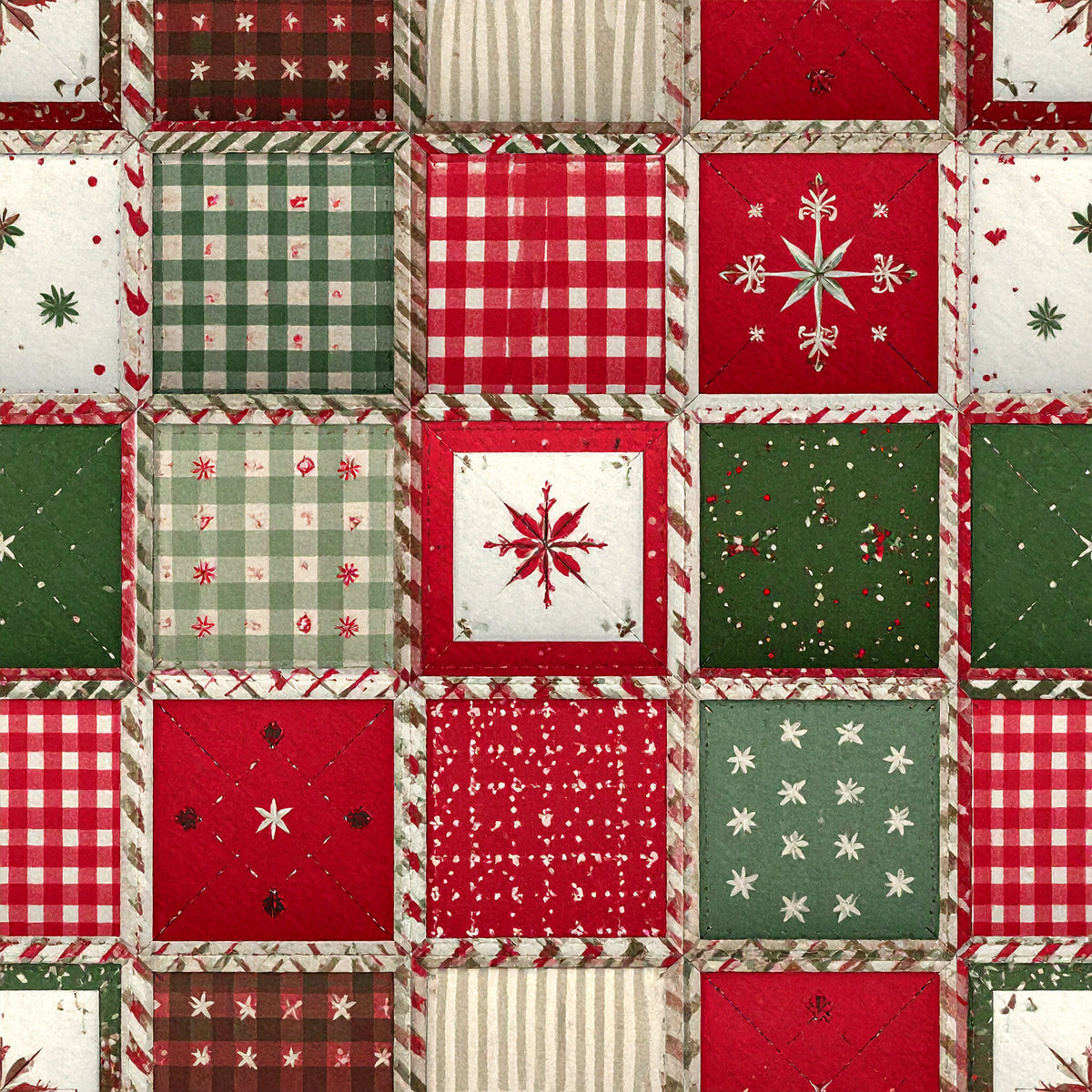 Whimsical Christmas Pattern 9 Quilting Cotton Fabric