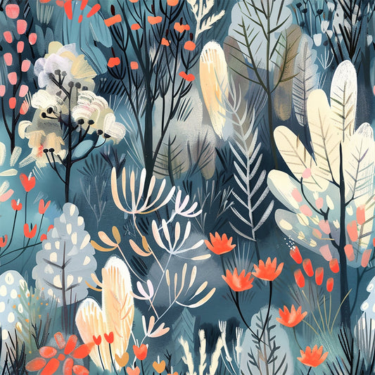 Whimsical Forest Pattern 1 Quilting Cotton Fabric