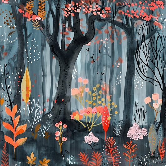 Whimsical Forest Pattern 8 Quilting Cotton Fabric