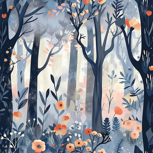 Whimsical Forest Pattern 9 Quilting Cotton Fabric