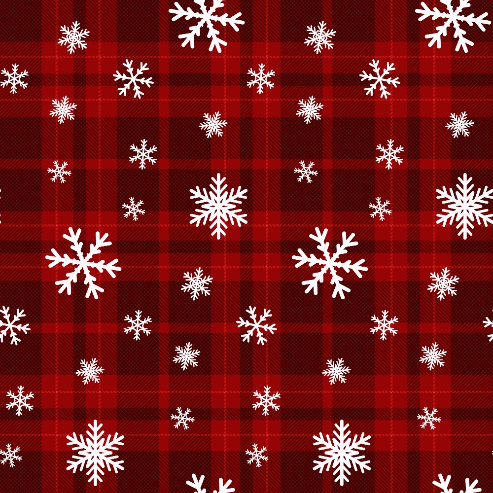 Winter Red Plaid Quilting Cotton Fabric