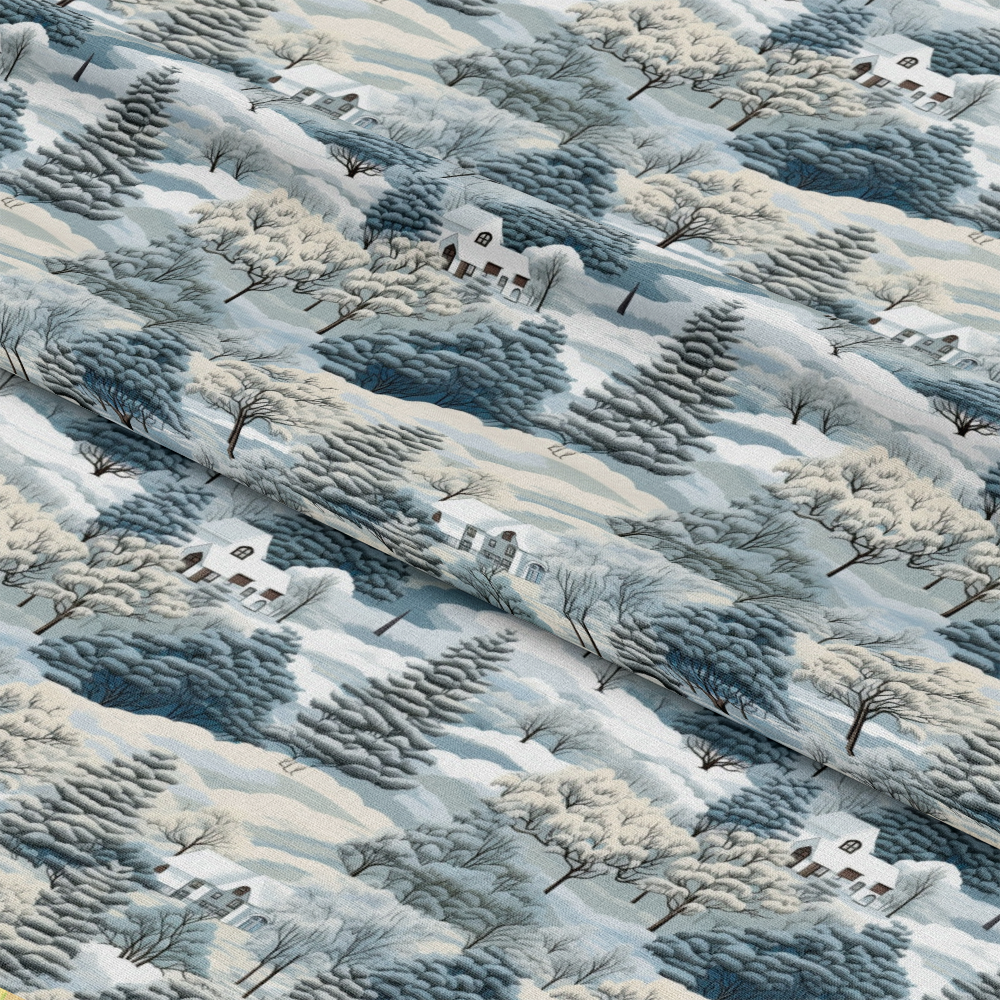 Winter Scenery Pattern 12 Quilting Cotton Fabric