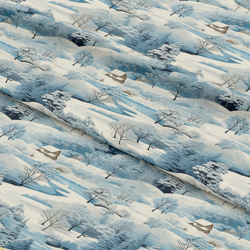 Winter Scenery Pattern 13 Quilting Cotton Fabric