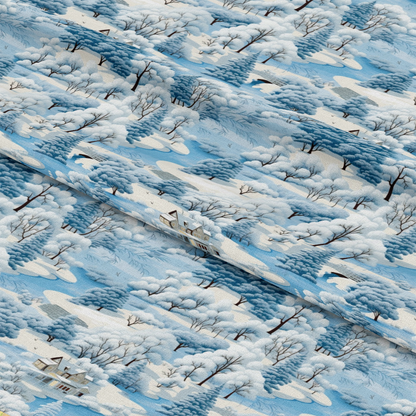 Winter Scenery Pattern 14 Quilting Cotton Fabric