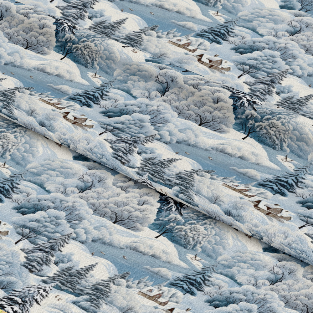 Winter Scenery Pattern 15 Quilting Cotton Fabric