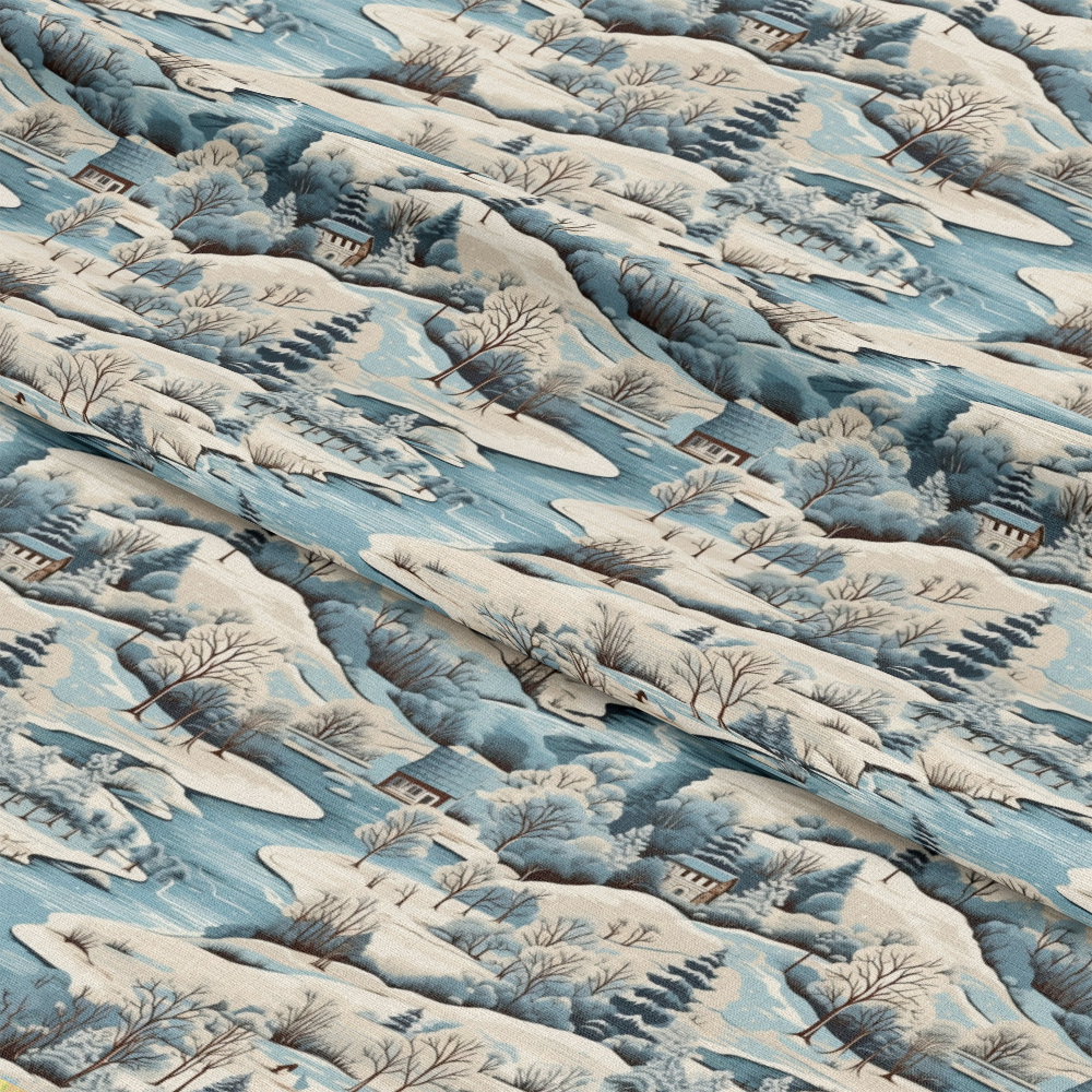 Winter Scenery Pattern 16 Quilting Cotton Fabric