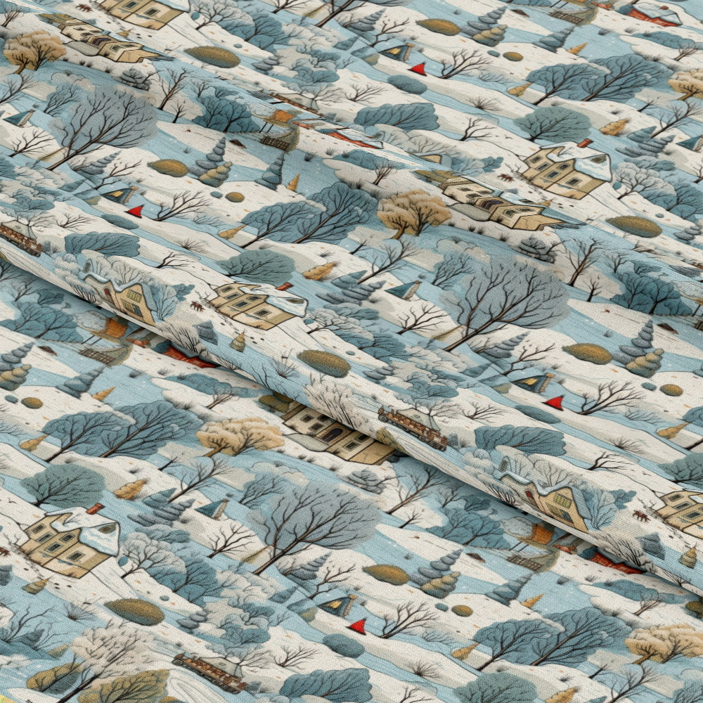 Winter Scenery Pattern 1 Quilting Cotton Fabric
