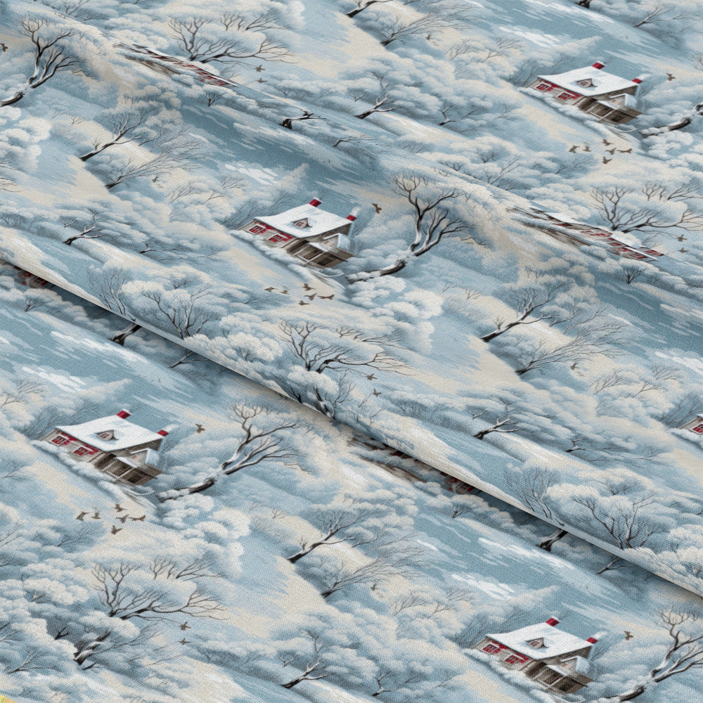 Winter Scenery Pattern 21 Quilting Cotton Fabric