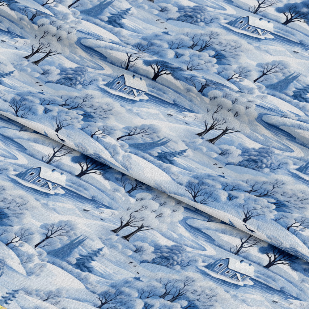 Winter Scenery Pattern 2 Quilting Cotton Fabric
