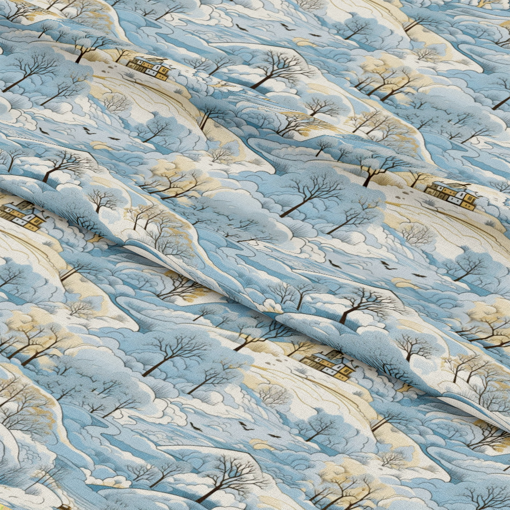 Winter Scenery Pattern 7 Quilting Cotton Fabric