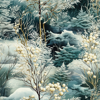 Winter Bloom Elegance Pattern 1 Quilting Cotton Fabric