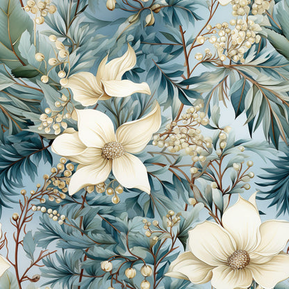 Winter Bloom Elegance Pattern 3 Quilting Cotton Fabric