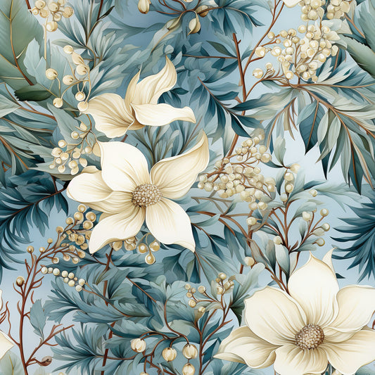 Winter Bloom Elegance Pattern 3 Quilting Cotton Fabric