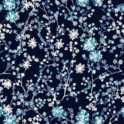 Winter Botanical Pattern 1 Quilting Cotton Fabric