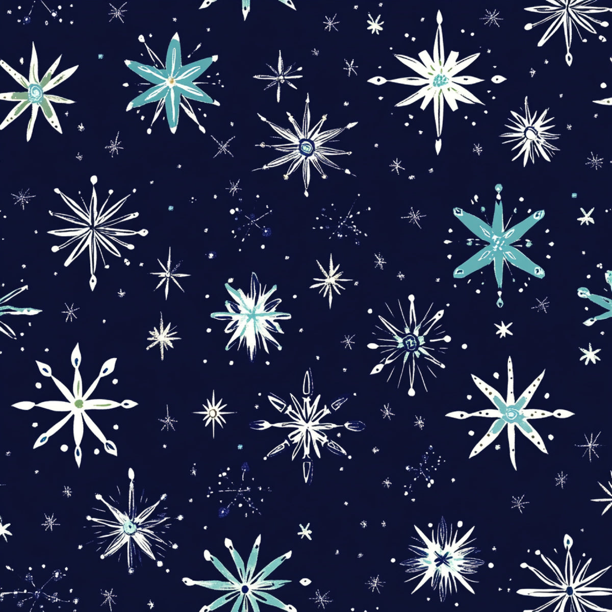 Winter Botanical Pattern 10 Quilting Cotton Fabric