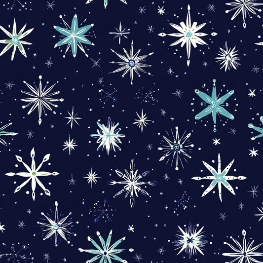 Winter Botanical Pattern 10 Quilting Cotton Fabric