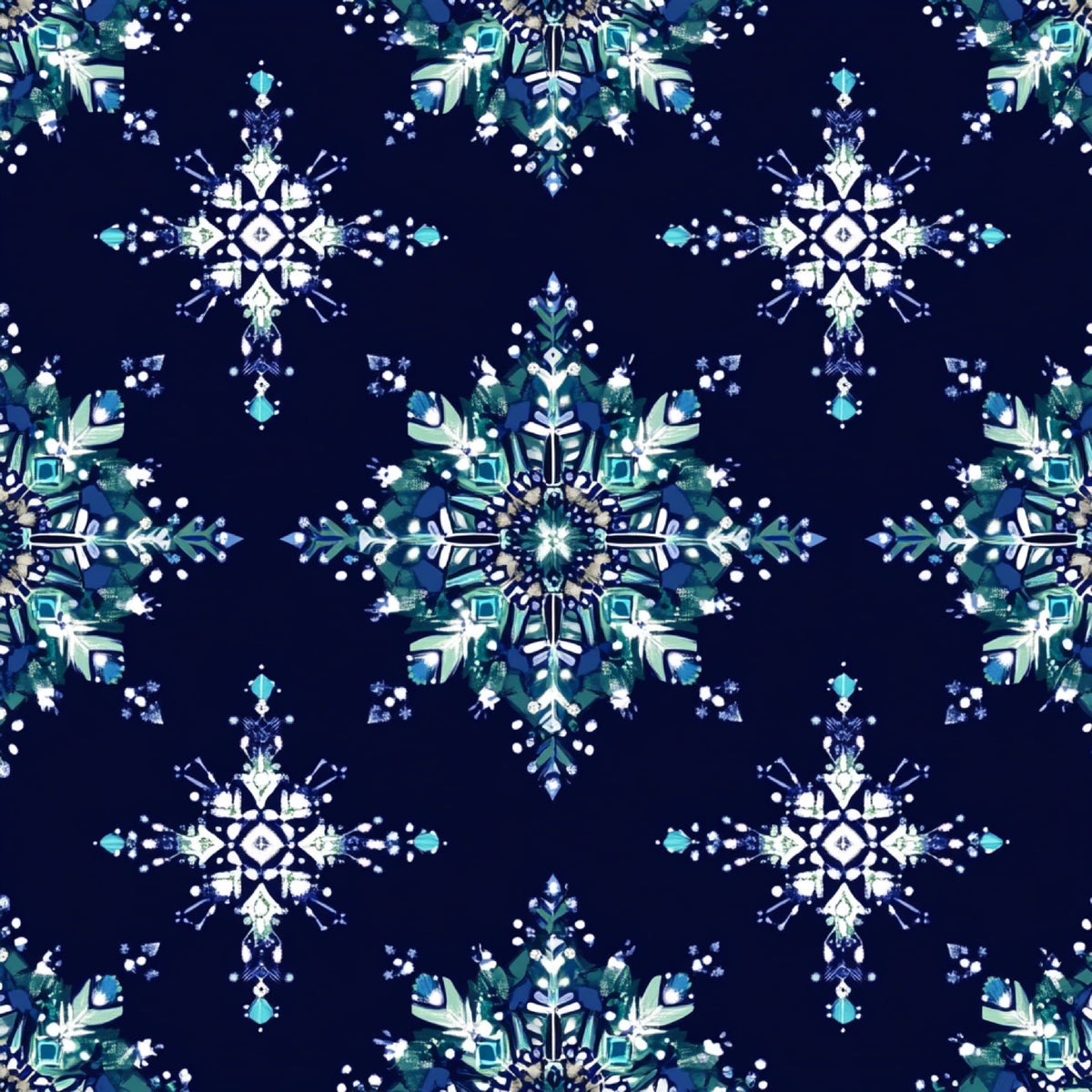 Winter Botanical Pattern 12 Quilting Cotton Fabric