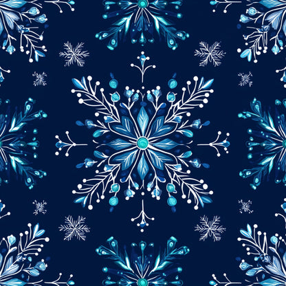 Winter Botanical Pattern 17 Quilting Cotton Fabric