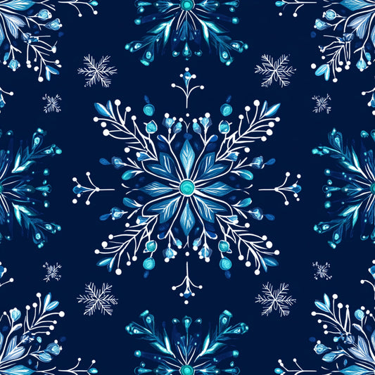 Winter Botanical Pattern 17 Quilting Cotton Fabric