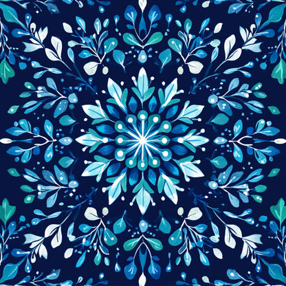 Winter Botanical Pattern 18 Quilting Cotton Fabric