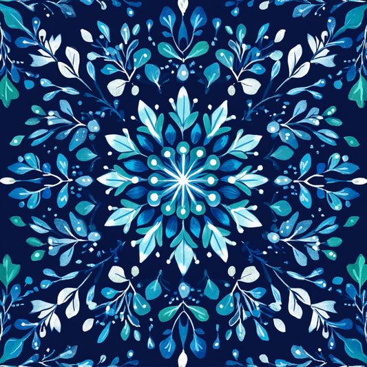 Winter Botanical Pattern 18 Quilting Cotton Fabric