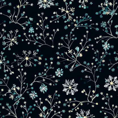 Winter Botanical Pattern 19 Quilting Cotton Fabric