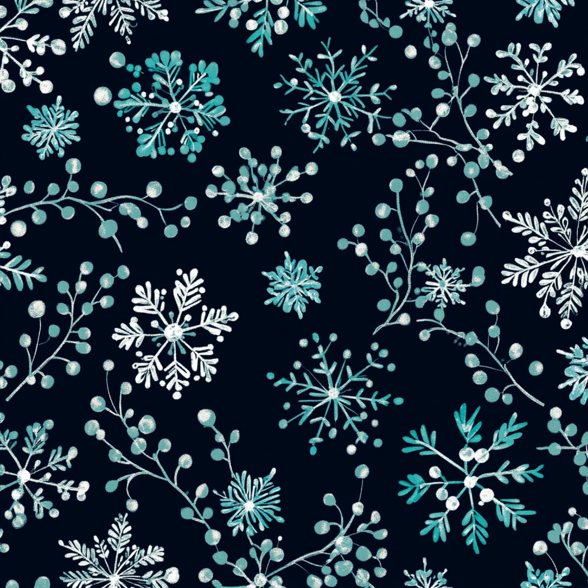 Winter Botanical Pattern 20 Quilting Cotton Fabric
