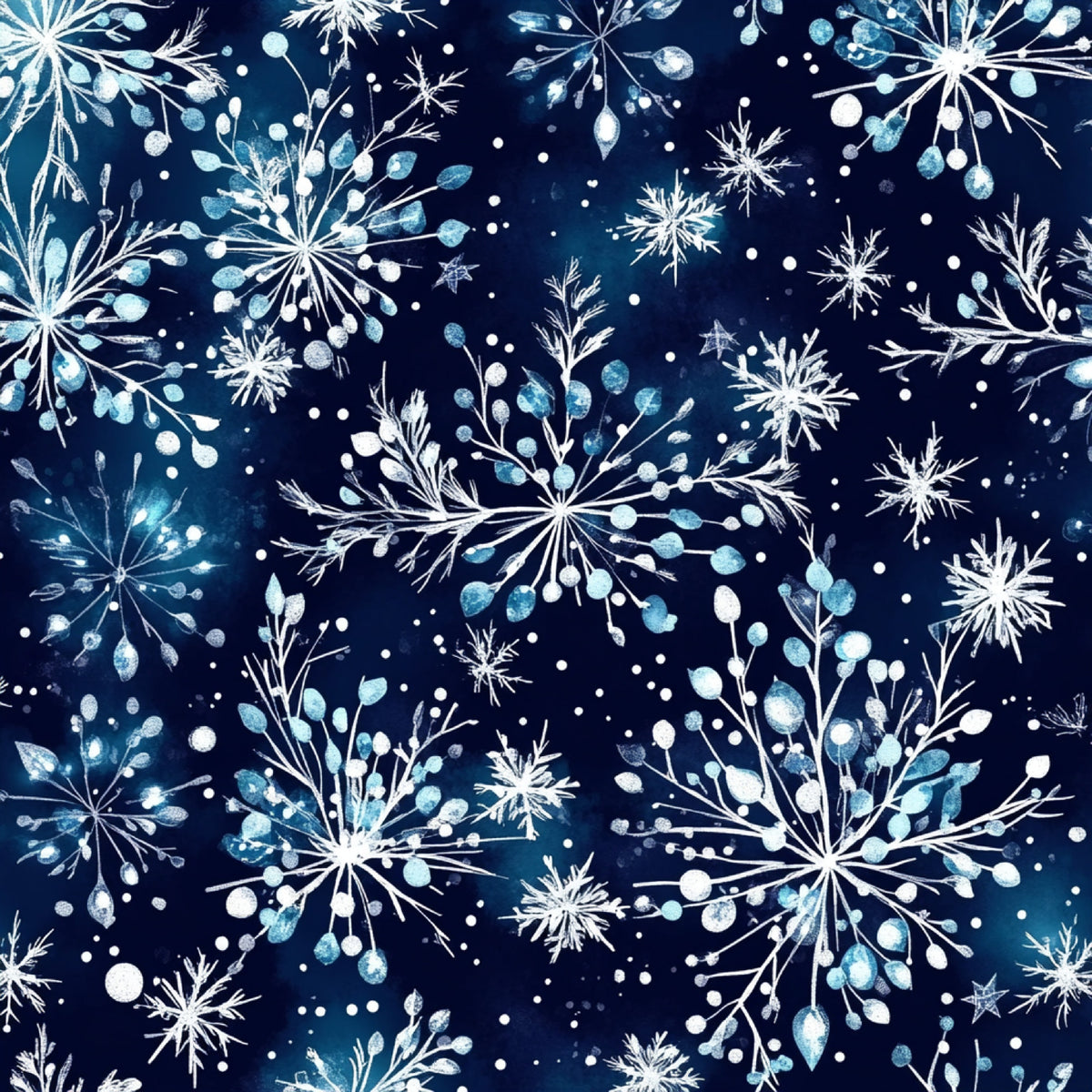 Winter Botanical Pattern 7 Quilting Cotton Fabric
