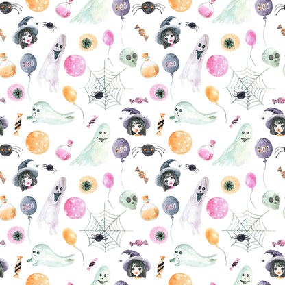 Witch And Broomstick Magic Pattern 20 Quilting Cotton Fabric