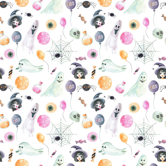 Witch And Broomstick Magic Pattern 20 Quilting Cotton Fabric