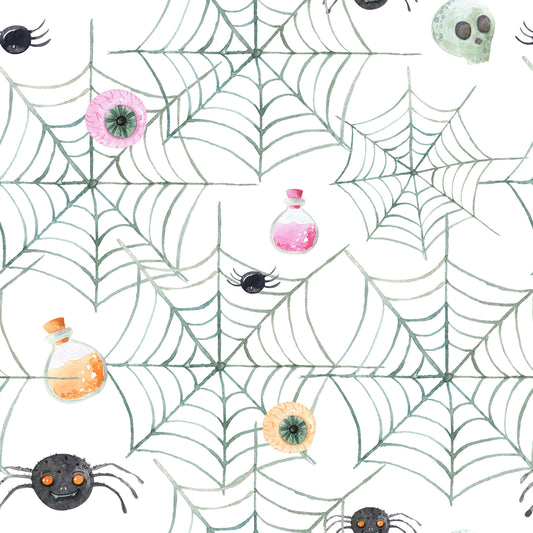 Witch And Broomstick Magic Pattern 23 Quilting Cotton Fabric