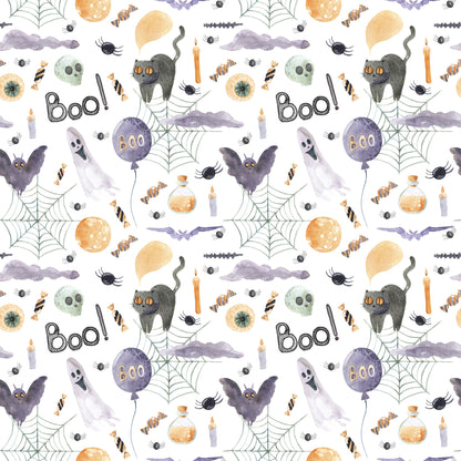 Witch And Broomstick Magic Pattern 3 Quilting Cotton Fabric