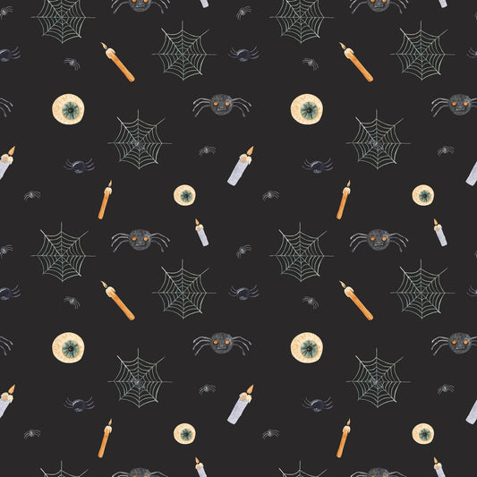 Witch And Broomstick Magic Pattern 4 Quilting Cotton Fabric