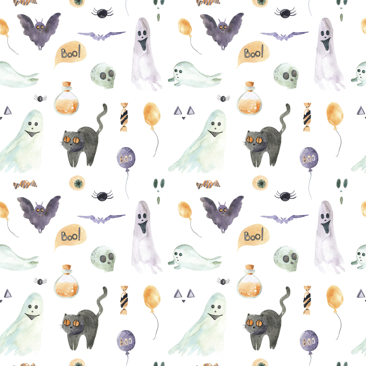 Witch And Broomstick Magic Pattern 5 Quilting Cotton Fabric