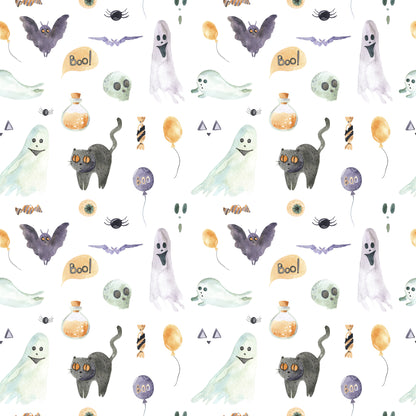 Witch And Broomstick Magic Pattern 5 Quilting Cotton Fabric