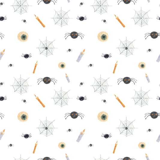 Witch And Broomstick Magic Pattern 9 Quilting Cotton Fabric