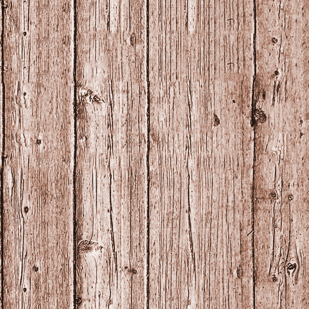 Close-up of vertical brown wooden planks with visible grain and knots, creating a rustic texture.