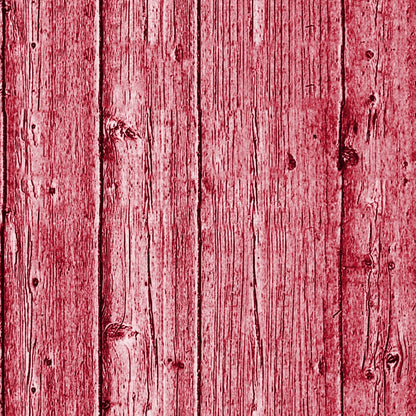 Red wooden planks with a weathered texture, featuring vertical lines and knots.