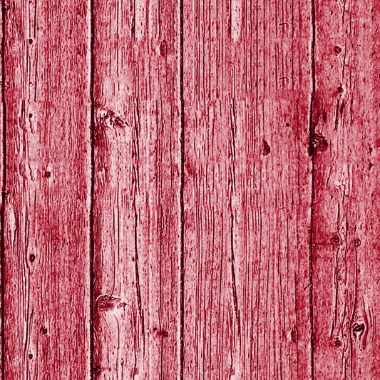 Red wooden planks with a weathered texture, featuring vertical lines and knots.