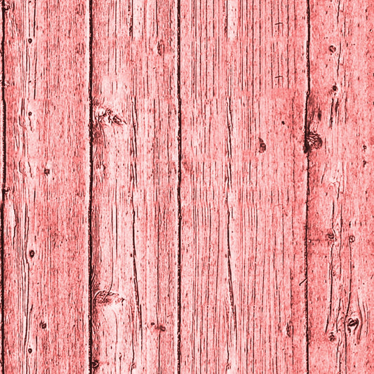 Close-up of a red-stained wooden plank surface showing vertical lines and visible grain texture.