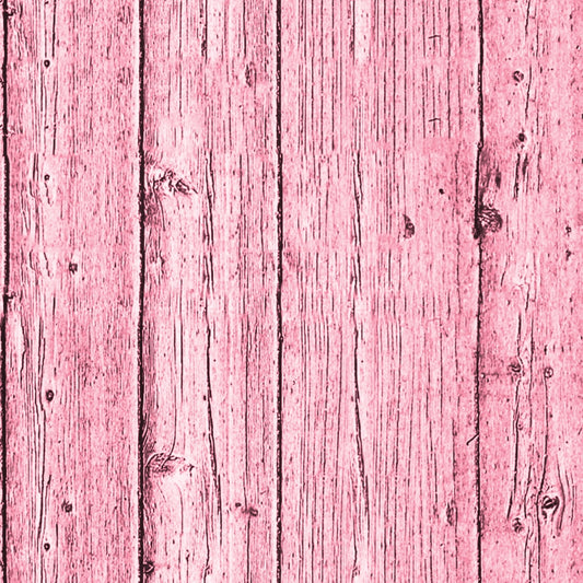 Pink wooden planks with visible grain and knots, arranged vertically.