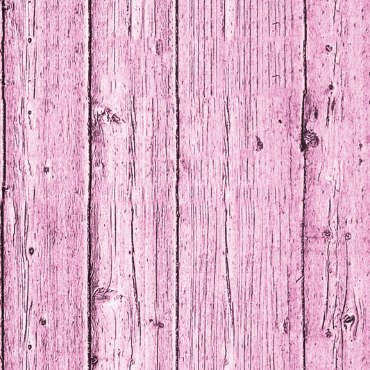 Pink wooden planks with visible grain and knots, arranged vertically.